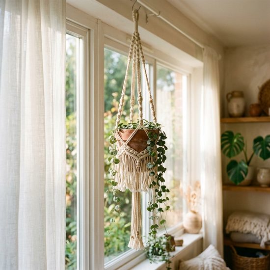 Handmade Boho Crochet Plant Hanger